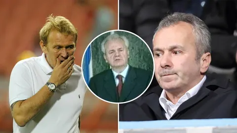 Kolaž fotografija Dejana Savićevića i Slobodana Miloševića