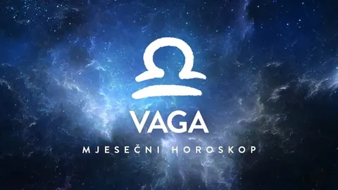 Bijeli simbol Vage i tekst na tamnoplavoj pozadini zvjezdane nebuloze