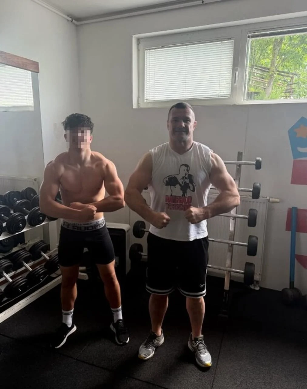 Mirko Cro Cop i njegov sin Filip u teretani