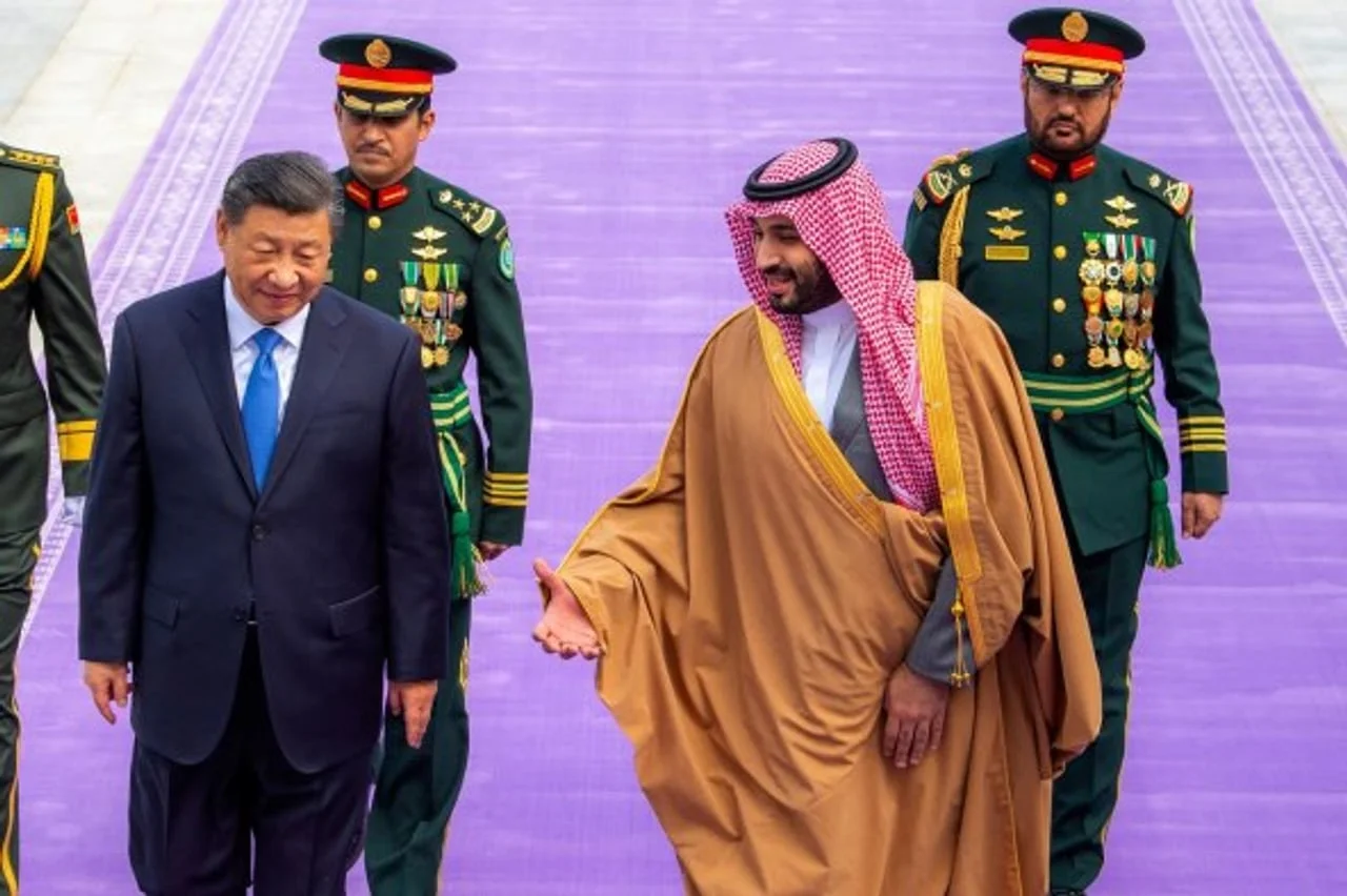 Mohammed bin Salman i Xi Jinping na ljubičastom tepihu