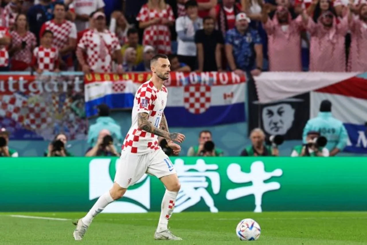 Marcelo Brozović u crveno-bijelom dresu Hrvatske u akciji