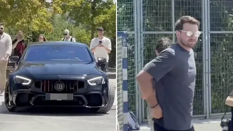 Crni luksuzni Brabus automobil i Luka Dončić u sunčanim naočalama