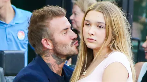 David Beckham ljubi svoju kćer u obraz u javnosti
