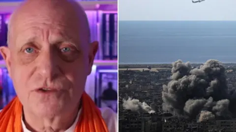 Portret Craiga Hamilton-Parkera i prizor dima iznad grada uz more