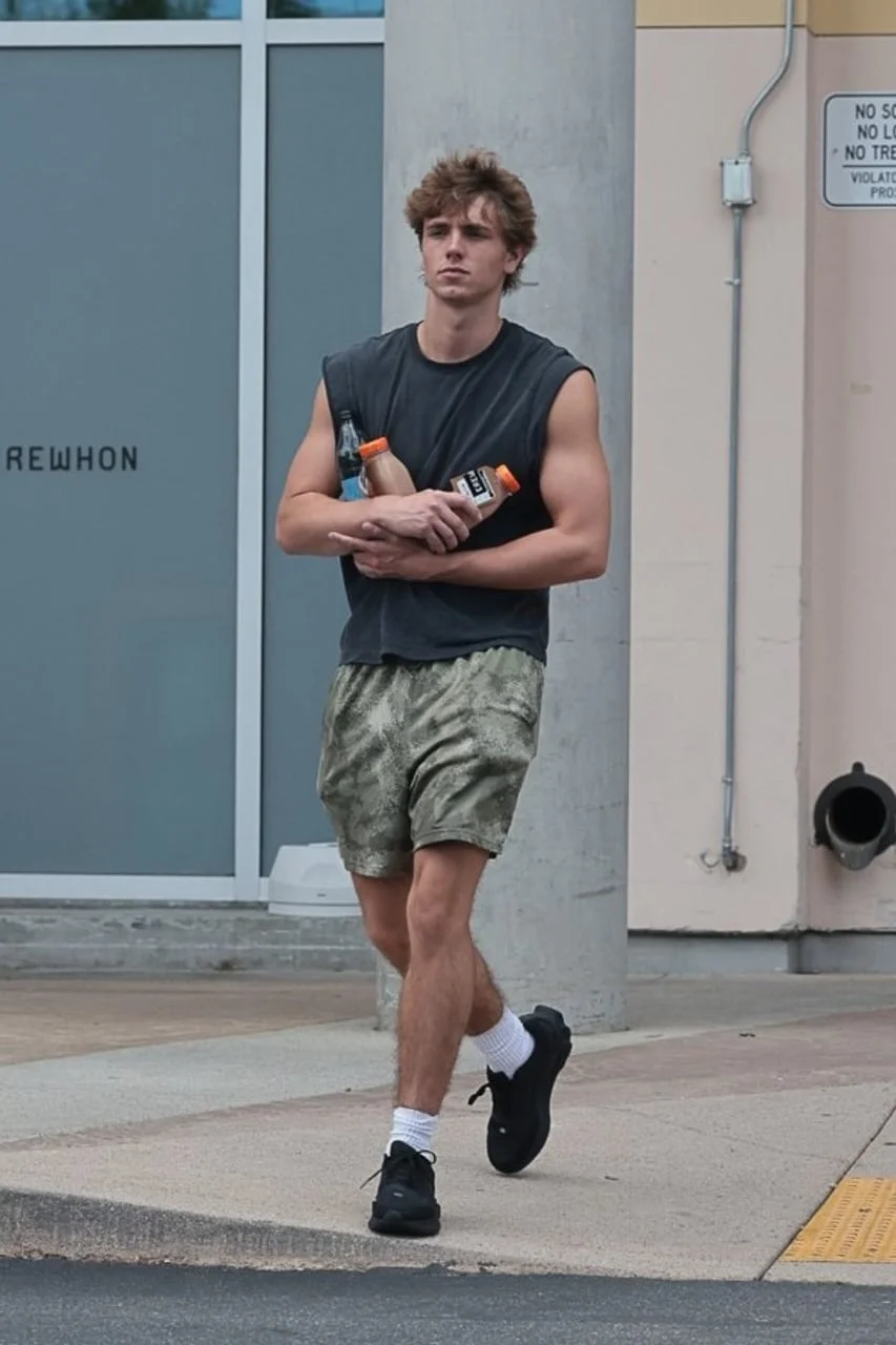 Jayden Federline hoda ulicom noseći boce s pićem