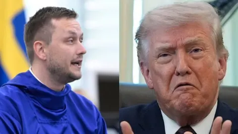 Usporedni portreti Jensa-Frederika Nielsena i Donalda Trumpa.