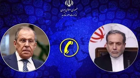 Portreti Sergeja Lavrova i Abbasa Araghchija s ikonom telefona