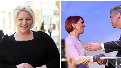 Kolaž fotografija Boške Ban prije i nakon gubitka kilograma.