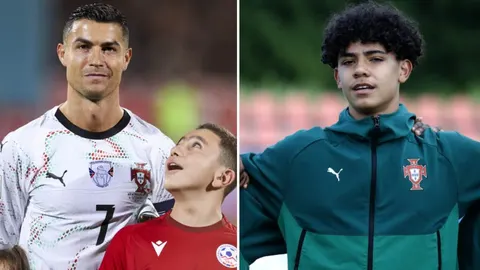Kristijano Ronaldo u dresu portugalske reprezentacije i mladi Kristijano Žunior