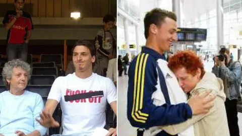 Zlatan Ibrahimović u mlađim danima s majkom Jurkom na tribinama i u zračnoj luci.