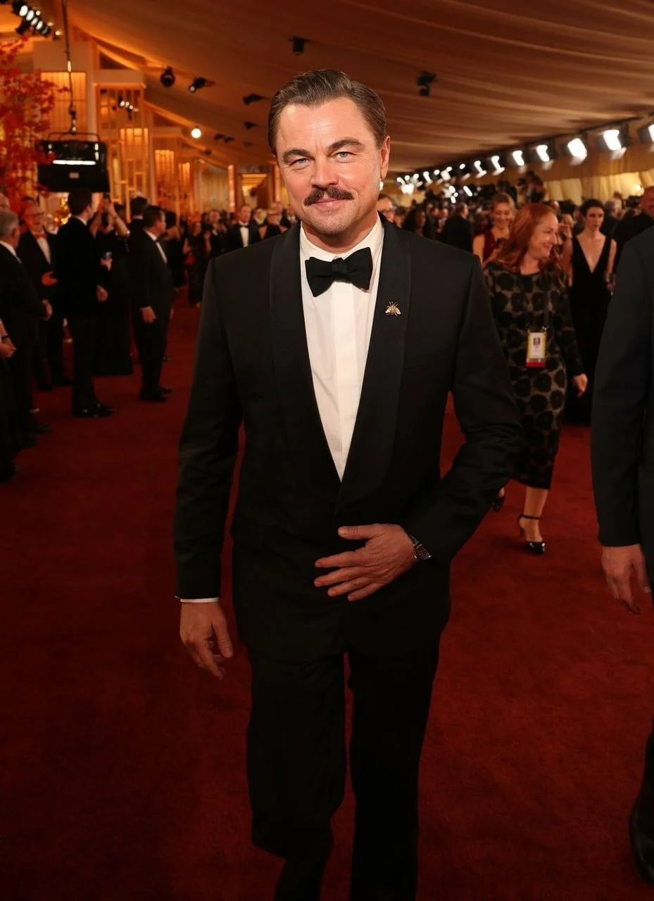 Glumac Leonardo DiCaprio pozira fotografima na crvenom tepihu